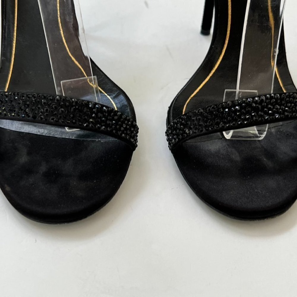 Gucci black studded sandal heels size 38.5 - Picture 4 of 13